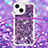 Funda Silicona Carcasa Goma Bling-Bling con Acollador Cordon Lanyard S02 para Apple iPhone 13