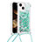 Funda Silicona Carcasa Goma Bling-Bling con Acollador Cordon Lanyard S02 para Apple iPhone 13