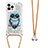 Funda Silicona Carcasa Goma Bling-Bling con Acollador Cordon Lanyard S02 para Apple iPhone 14 Pro