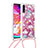 Funda Silicona Carcasa Goma Bling-Bling con Acollador Cordon Lanyard S02 para Samsung Galaxy A70S