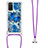 Funda Silicona Carcasa Goma Bling-Bling con Acollador Cordon Lanyard S02 para Samsung Galaxy M02s