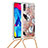 Funda Silicona Carcasa Goma Bling-Bling con Acollador Cordon Lanyard S02 para Samsung Galaxy M10