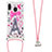 Funda Silicona Carcasa Goma Bling-Bling con Acollador Cordon Lanyard S02 para Samsung Galaxy M20