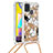 Funda Silicona Carcasa Goma Bling-Bling con Acollador Cordon Lanyard S02 para Samsung Galaxy M31