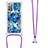 Funda Silicona Carcasa Goma Bling-Bling con Acollador Cordon Lanyard S02 para Samsung Galaxy Note 20 5G