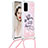 Funda Silicona Carcasa Goma Bling-Bling con Acollador Cordon Lanyard S02 para Samsung Galaxy S20 5G