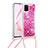 Funda Silicona Carcasa Goma Bling-Bling con Acollador Cordon Lanyard S03 para Samsung Galaxy A81