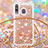 Funda Silicona Carcasa Goma Bling-Bling con Acollador Cordon Lanyard S03 para Samsung Galaxy M30