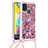 Funda Silicona Carcasa Goma Bling-Bling con Acollador Cordon Lanyard S03 para Samsung Galaxy M31