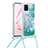 Funda Silicona Carcasa Goma Bling-Bling con Acollador Cordon Lanyard S03 para Samsung Galaxy Note 10 Lite