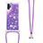 Funda Silicona Carcasa Goma Bling-Bling con Acollador Cordon Lanyard S03 para Samsung Galaxy Note 10 Plus 5G