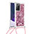 Funda Silicona Carcasa Goma Bling-Bling con Acollador Cordon Lanyard S03 para Samsung Galaxy Note 20 Ultra 5G