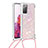 Funda Silicona Carcasa Goma Bling-Bling con Acollador Cordon Lanyard S03 para Samsung Galaxy S20 FE (2022) 5G