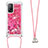 Funda Silicona Carcasa Goma Bling-Bling con Acollador Cordon Lanyard S03 para Xiaomi Mi 10T Pro 5G