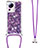 Funda Silicona Carcasa Goma Bling-Bling con Acollador Cordon Lanyard S03 para Xiaomi Mi 13 Lite 5G