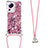 Funda Silicona Carcasa Goma Bling-Bling con Acollador Cordon Lanyard S03 para Xiaomi Mi 13 Lite 5G