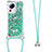 Funda Silicona Carcasa Goma Bling-Bling con Acollador Cordon Lanyard S03 para Xiaomi Mi 13 Lite 5G