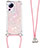 Funda Silicona Carcasa Goma Bling-Bling con Acollador Cordon Lanyard S03 para Xiaomi Mi 13 Lite 5G