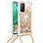 Funda Silicona Carcasa Goma Bling-Bling con Acollador Cordon Lanyard S03 para Xiaomi Redmi K30S 5G