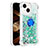 Funda Silicona Carcasa Goma Bling-Bling con Anillo de dedo Soporte S01 para Apple iPhone 13