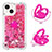 Funda Silicona Carcasa Goma Bling-Bling con Anillo de dedo Soporte S01 para Apple iPhone 13