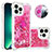 Funda Silicona Carcasa Goma Bling-Bling con Anillo de dedo Soporte S01 para Apple iPhone 14 Pro
