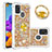Funda Silicona Carcasa Goma Bling-Bling con Anillo de dedo Soporte S01 para Samsung Galaxy A21s