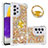 Funda Silicona Carcasa Goma Bling-Bling con Anillo de dedo Soporte S01 para Samsung Galaxy A73 5G