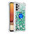 Funda Silicona Carcasa Goma Bling-Bling con Anillo de dedo Soporte S01 para Samsung Galaxy M32 5G