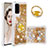 Funda Silicona Carcasa Goma Bling-Bling con Anillo de dedo Soporte S01 para Samsung Galaxy S20 5G