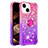 Funda Silicona Carcasa Goma Bling-Bling con Anillo de dedo Soporte S02 para Apple iPhone 13