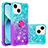 Funda Silicona Carcasa Goma Bling-Bling con Anillo de dedo Soporte S02 para Apple iPhone 13