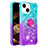 Funda Silicona Carcasa Goma Bling-Bling con Anillo de dedo Soporte S02 para Apple iPhone 14 Plus