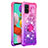 Funda Silicona Carcasa Goma Bling-Bling con Anillo de dedo Soporte S02 para Samsung Galaxy A51 4G