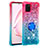 Funda Silicona Carcasa Goma Bling-Bling con Anillo de dedo Soporte S02 para Samsung Galaxy A81