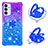 Funda Silicona Carcasa Goma Bling-Bling con Anillo de dedo Soporte S02 para Samsung Galaxy A82 5G