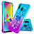 Funda Silicona Carcasa Goma Bling-Bling con Anillo de dedo Soporte S02 para Samsung Galaxy M20