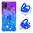 Funda Silicona Carcasa Goma Bling-Bling con Anillo de dedo Soporte S02 para Samsung Galaxy M21s