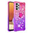 Funda Silicona Carcasa Goma Bling-Bling con Anillo de dedo Soporte S02 para Samsung Galaxy M32 5G