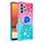 Funda Silicona Carcasa Goma Bling-Bling con Anillo de dedo Soporte S02 para Samsung Galaxy M32 5G