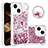 Funda Silicona Carcasa Goma Bling-Bling con Anillo de dedo Soporte S03 para Apple iPhone 13