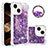 Funda Silicona Carcasa Goma Bling-Bling con Anillo de dedo Soporte S03 para Apple iPhone 15
