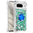 Funda Silicona Carcasa Goma Bling-Bling con Anillo de dedo Soporte S03 para Google Pixel 8 5G