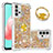 Funda Silicona Carcasa Goma Bling-Bling con Anillo de dedo Soporte S03 para Samsung Galaxy M32 5G