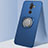 Funda Silicona Carcasa Ultrafina Goma con Magnetico Anillo de dedo Soporte A02 para Nokia 7 Plus