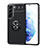 Funda Silicona Carcasa Ultrafina Goma con Magnetico Anillo de dedo Soporte A03 para Samsung Galaxy S21 5G