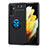 Funda Silicona Carcasa Ultrafina Goma con Magnetico Anillo de dedo Soporte JM1 para Samsung Galaxy A82 5G
