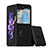 Funda Silicona Carcasa Ultrafina Goma con Magnetico Anillo de dedo Soporte QW1 para Samsung Galaxy Z Flip5 5G