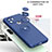 Funda Silicona Carcasa Ultrafina Goma con Magnetico Anillo de dedo Soporte QW1 para Xiaomi Poco C51