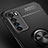 Funda Silicona Carcasa Ultrafina Goma con Magnetico Anillo de dedo Soporte T01 para Huawei Honor Play4 5G